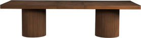 Meridian Furniture - Belinda 96" / 120" / 144" Brown Solid Wood And Oak Veneer Dining Table (3 Boxes) - 741Brown-T - GreatFurnitureDeal