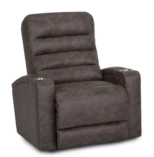Franklin Furniture - Tipton Home Theater Recliner w/ Power Headrest, Power Recline, Dual Arm Cupholders, and Dual Arm Storage in Coffee - 7444-COFFEE - GreatFurnitureDeal