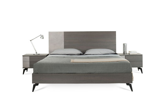 VIG Furniture - Nova Domus Palermo Italian Modern Faux Concrete & Grey Eastern King Bed - VGACPALERMO-BED-EK - GreatFurnitureDeal