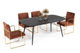 VIG Furniture - Modrest Billy Modern Black Oak & Gold Extendable Dining Table - VGDWJ3498 - GreatFurnitureDeal