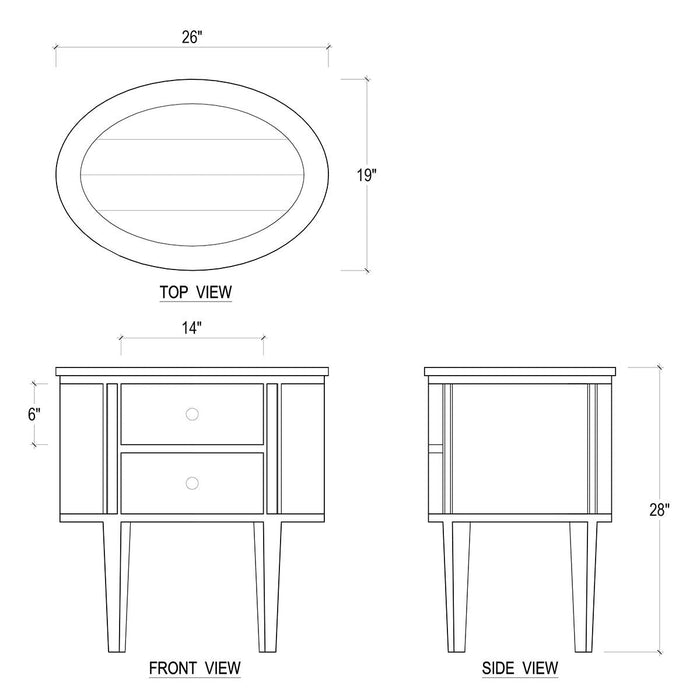 Bramble - Lou Lou Bedside Cabinet - BR-74870 - GreatFurnitureDeal