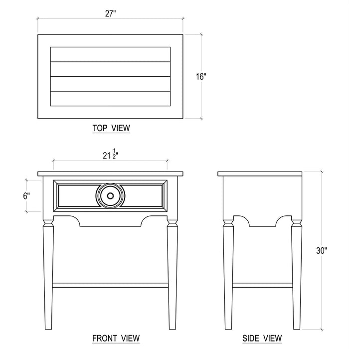 Bramble - Orleans Side Table - 74874BBA - GreatFurnitureDeal