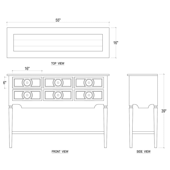 Bramble - Orleans Console Table - 74882BBA - GreatFurnitureDeal