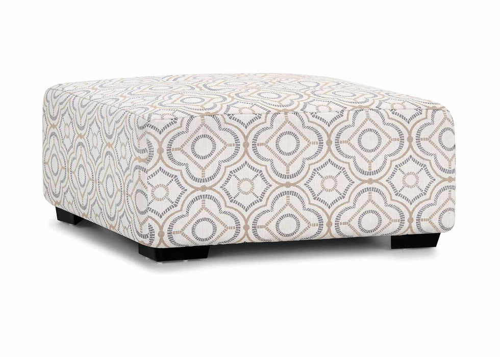 Franklin Furniture - 992 Cambria Square Ottoman with Button Tufts in Embry Natural - 75018-NATURAL