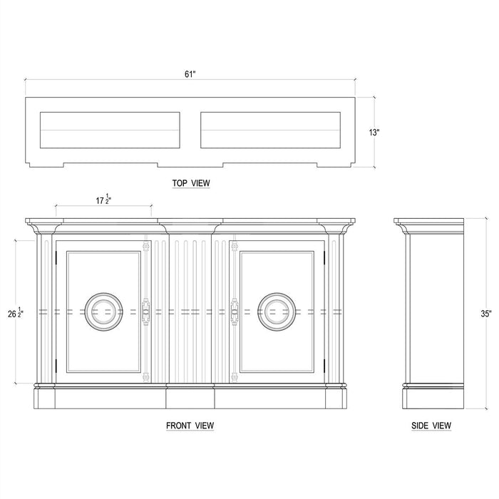 Bramble - Lambeth Narrow Sideboard - BR-75079 - GreatFurnitureDeal