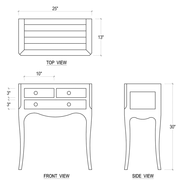 Bramble - Chardonnay Side Table in Straw Wash - 75130STW----- - GreatFurnitureDeal