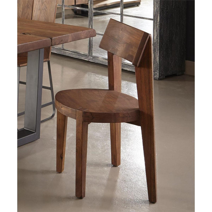 Coast To Coast - Sequoia Light Brown Acacia Round Seat Dining Chair Set of 2 - 75357
