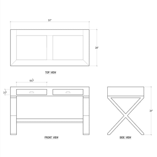 Bramble - Yeomans Desk in Batavia Black - US-WS-75521BBA----- - GreatFurnitureDeal