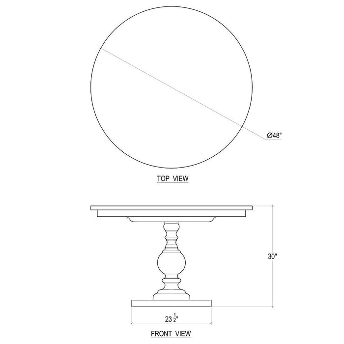 Bramble - Goucho Round Dining Table 48'' in Fruitwood - 75695FRW-----