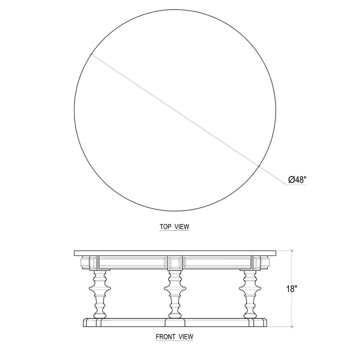 Bramble - Clapham Round Coffee Table - BR-75848 - GreatFurnitureDeal