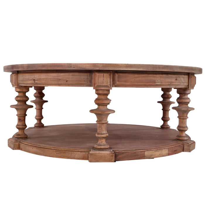 Bramble - Ecclection Round Clapham Coffee Table in Driftwood - 75848DRW - GreatFurnitureDeal