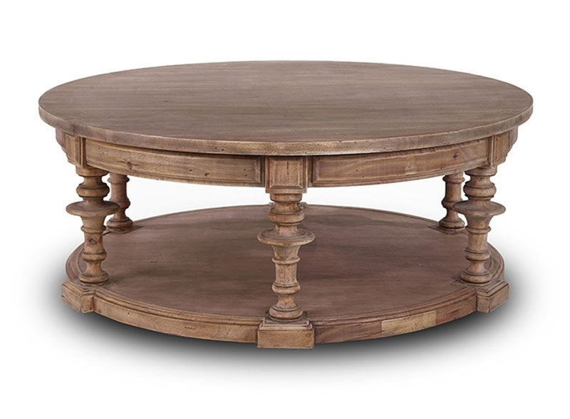 Bramble - Ecclection Round Clapham Coffee Table in Driftwood - 75848DRW - GreatFurnitureDeal