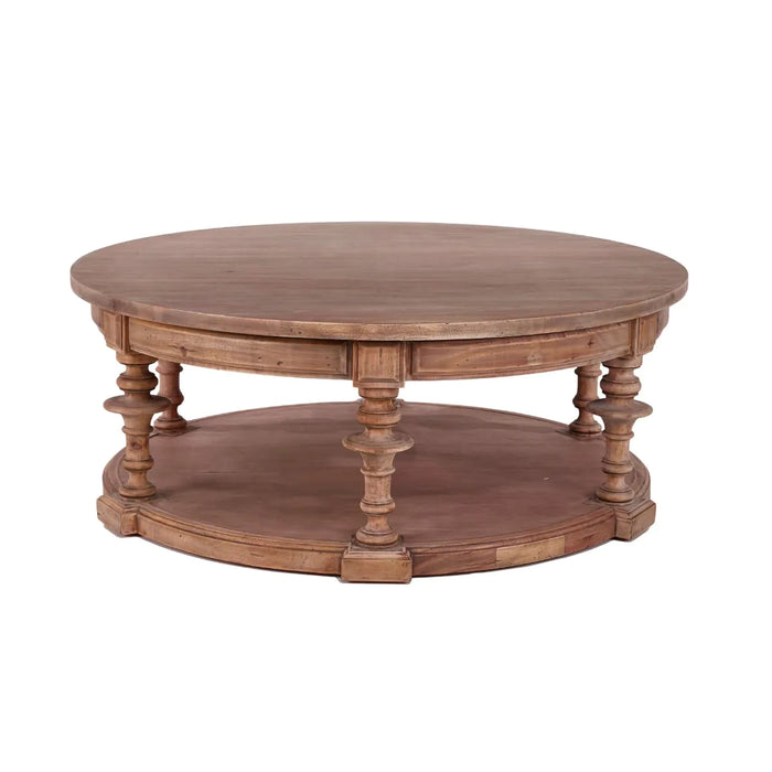 Bramble - Ecclection Round Clapham Coffee Table in Driftwood - BR-75848DRW