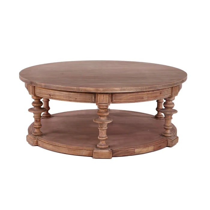 Bramble - Ecclection Round Clapham Coffee Table in Driftwood - 75848DRW - GreatFurnitureDeal