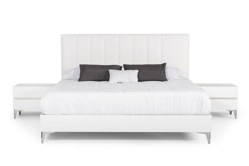 VIG Furniture - Nova Domus Angela  Italian Modern White Eco Leather Eastern King Bed - VGACANGELA-BED-EK - GreatFurnitureDeal