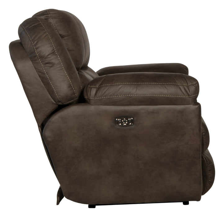 Catnapper - Ferrington Power Headrest Power Lay Flat Recliner in Dusk - 61890-7-Dusk - GreatFurnitureDeal
