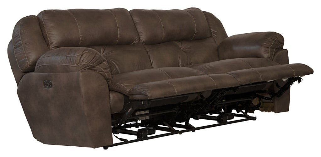 Catnapper - Ferrington Power Headrest Power Lay Flat Reclining Sofa in Dusk - 61891-Dusk - GreatFurnitureDeal