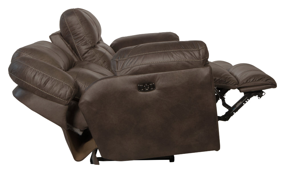 Catnapper - Ferrington 2 Piece Power Headrest Power Lay Flat Reclining Sofa Set in Dusk - 61891-2SET