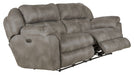 Catnapper - Ferrington Power Headrest Power Lumbar Power Reclining Sofa in Steel - 761891-STEEL - GreatFurnitureDeal