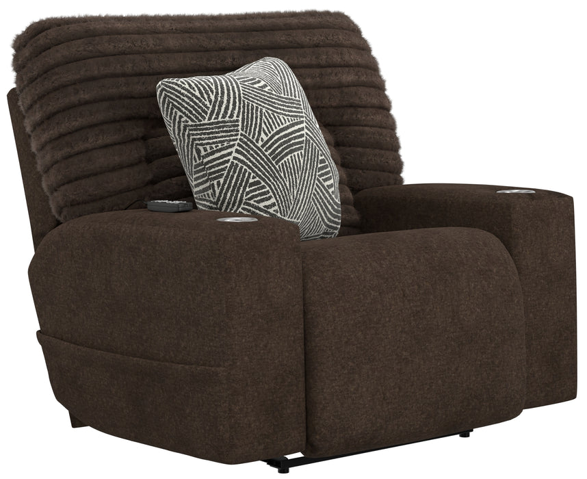 Catnapper - Zen Power Recliner w/CR3 Heat/Massage/Zero Gravity in Chocolate - 7619107-CHOCOLATE - GreatFurnitureDeal