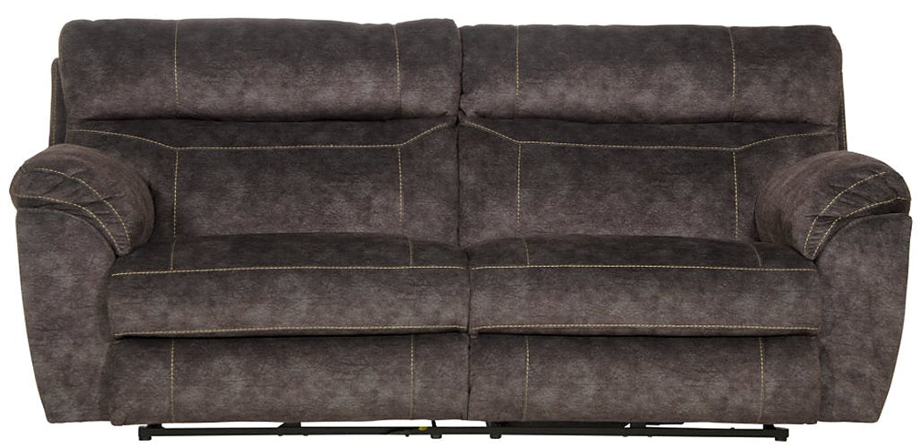 Catnapper - Sedona Power Headrest Power Lay Flat Reclining Sofa in Smoke - 62221-SMOKE - GreatFurnitureDeal