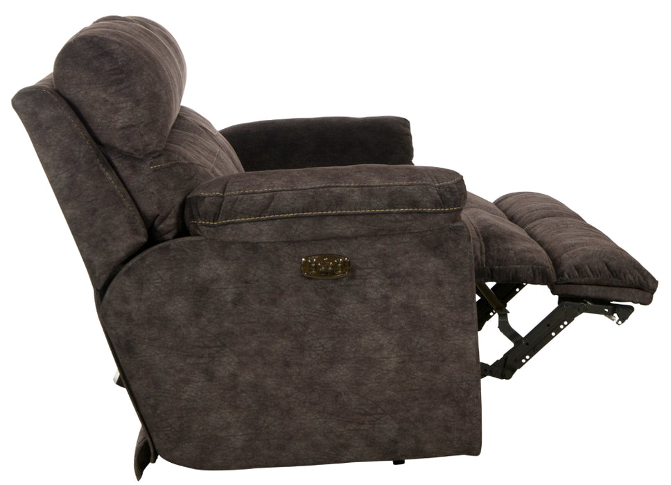 Catnapper - Sedona Power Headrest w-Lumbar Power Lay Flat Reclining Sofa in Smoke - 762221-SMOKE