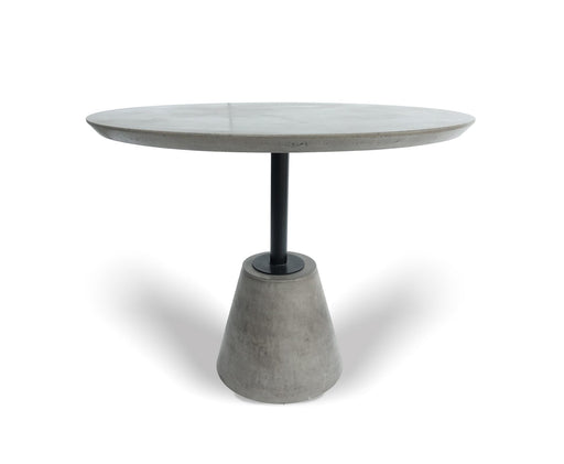 VIG Furniture - Modrest Nathrop Modern Grey Concrete & Black Metal Round Dining Table - VGGR614190 - GreatFurnitureDeal