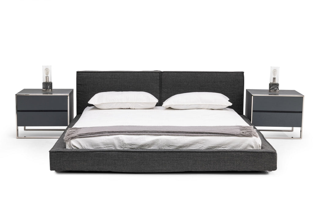 VIG Furniture - Modrest Haven Modern Grey Fabric Queen Bed - VGBBCH-DW160-A-BED-Q - GreatFurnitureDeal
