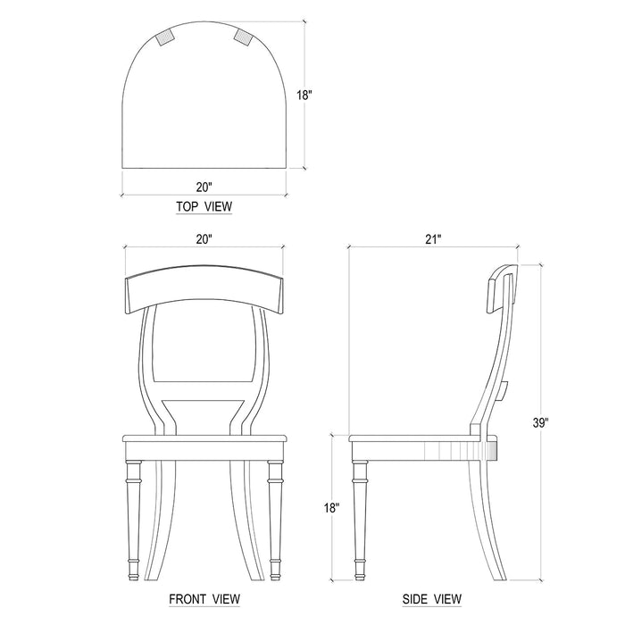 Bramble - Hoxton Chair w- Tin & Wooden Seat Set of 2 - BR-76257FRW