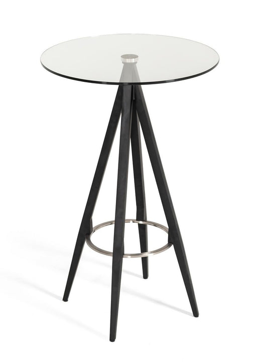 VIG Furniture - Modrest Dallas Clear Glass and Black Metal Bar Table - VGHR7036-BT - GreatFurnitureDeal