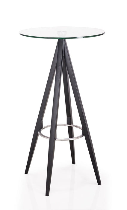 VIG Furniture - Modrest Dallas Clear Glass and Black Metal Bar Table - VGHR7036-BT