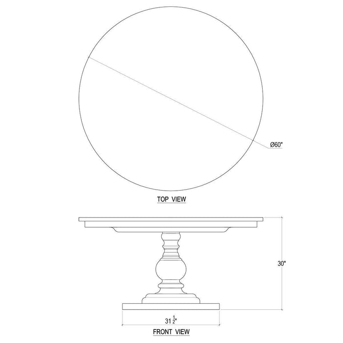 Bramble - Goucho Round Dining Table 60'' in Fruitwood - 76328FRW-----