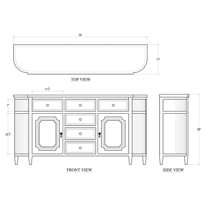 Bramble - Dorchester Sideboard - BR-76368 - GreatFurnitureDeal
