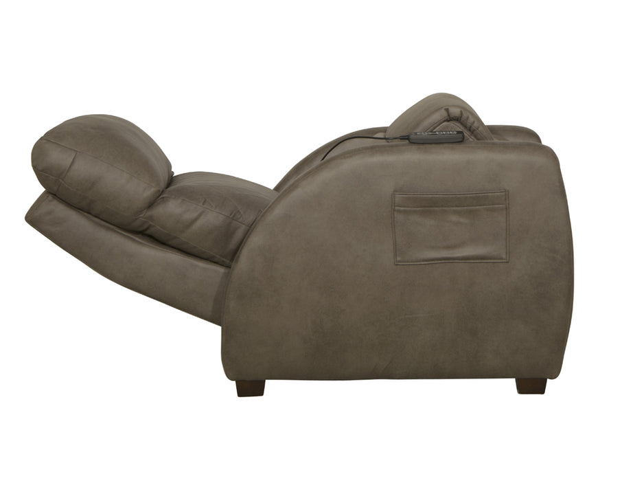 Catnapper - Relaxer Power Headrest Power Lay Flat Recliner in Taupe - 764106-7-TAUPE - GreatFurnitureDeal