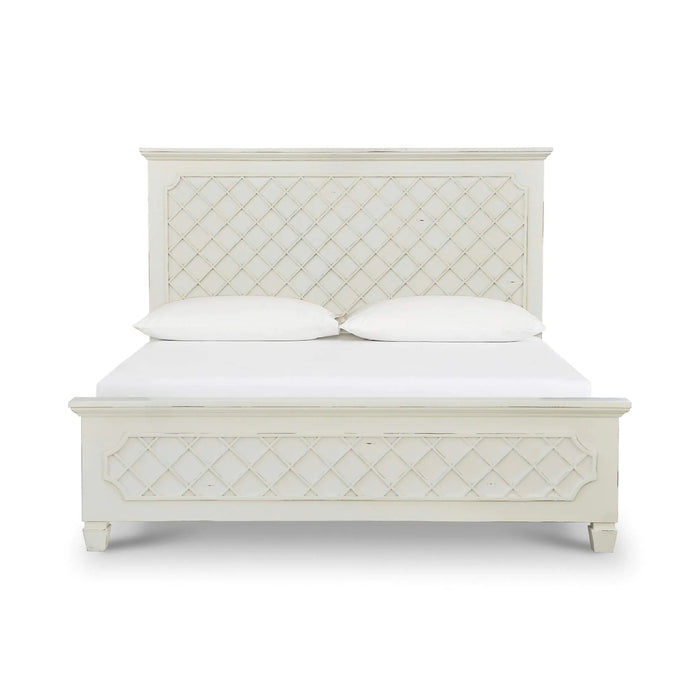 Bramble - Flat Top Dauphine King Bed in White Harvest - BR-76415WHD - GreatFurnitureDeal