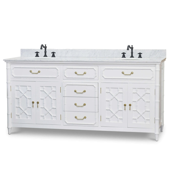 Bramble - Grosvenor Double Vanity w/o Marble Top & Sink - BR-66426 - GreatFurnitureDeal