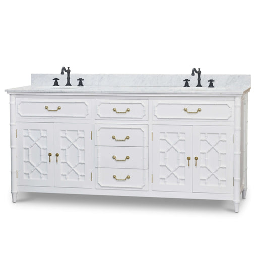 Bramble - Grosvenor Double Vanity w/ Sink & Marble Top - BR-76426 - GreatFurnitureDeal