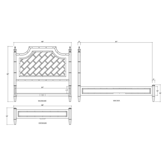 Bramble - Chelsea Queen Bed in Architectural White - 76436HRW----LDT