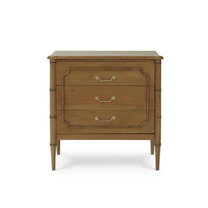 Bramble - Chelsea 3 Drawer Bedside Table in Antique French Oak - 76437AFD-----