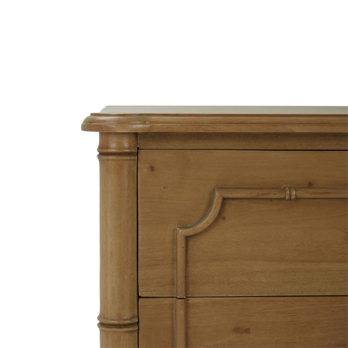 Bramble - Chelsea 3 Drawer Bedside Table in Antique French Oak - 76437AFD-----