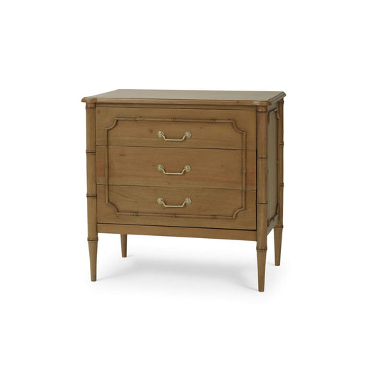 Bramble - Chelsea 3 Drawer Bedside Table in Antique French Oak - 76437AFD----- - GreatFurnitureDeal