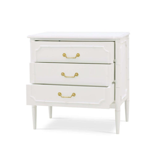 Bramble - Chelsea 3 Drawer Bedside Table in Architectural White - 76437HRW----LDT - GreatFurnitureDeal
