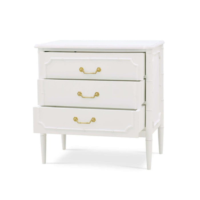 Bramble - Chelsea 3 Drawer Bedside Table in Architectural White - 76437HRW----LDT
