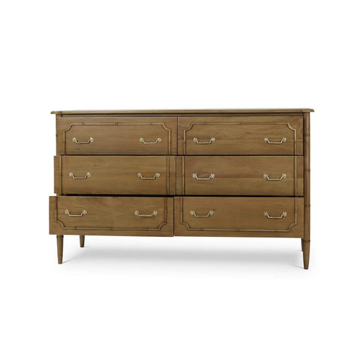 Bramble - Chelsea Largish 6 Drawer Dresser in Antique French Oak - 76439AFD----- - GreatFurnitureDeal