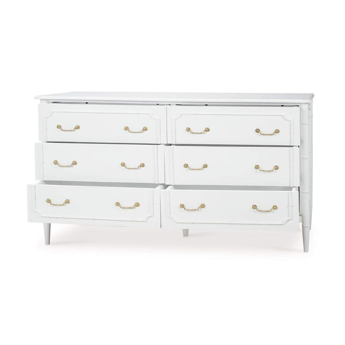 Bramble - Chelsea Largish 6 Drawer Dresser in Architectural White - 76439HRW----LDT