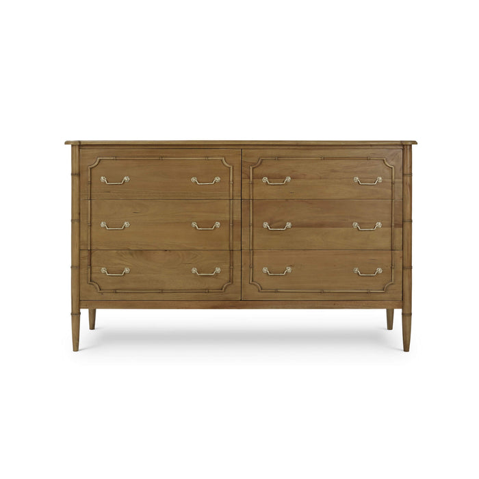 Bramble - Chelsea Largish 6 Drawer Dresser in Antique French Oak - 76439AFD----- - GreatFurnitureDeal