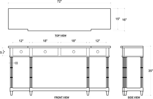 Bramble - Farringdon Large Console In Fruitwood - BR-US-WS-76442FRW----- - GreatFurnitureDeal