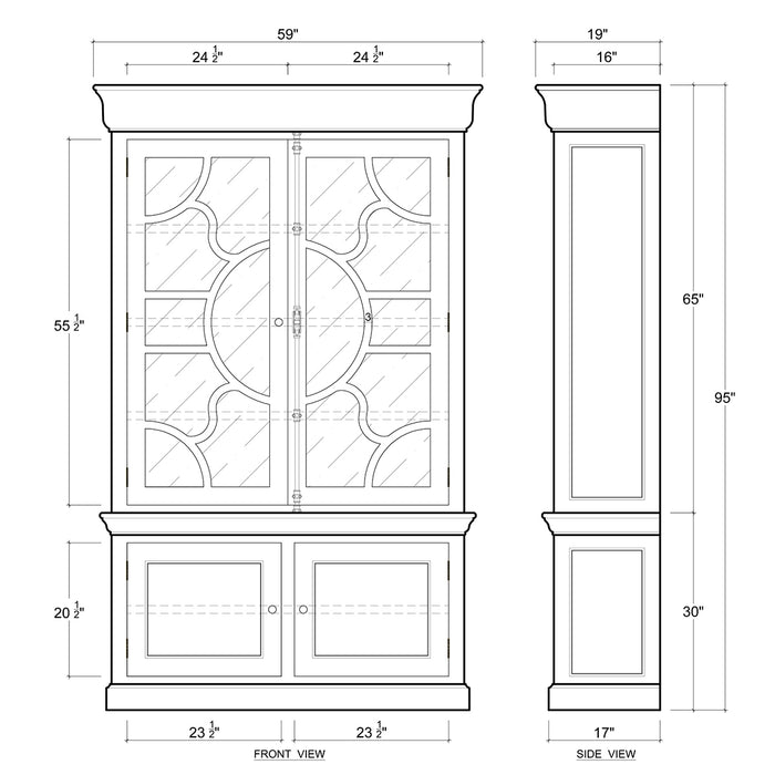Bramble - Farlow Display Cabinet - BR-76447 - GreatFurnitureDeal