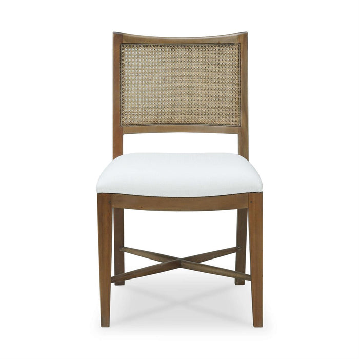 Bramble - Dulwich Dining Chair in Straw Wash w/ Arctic White Performance Fabric (Set of 2) - 76450STWSF204----