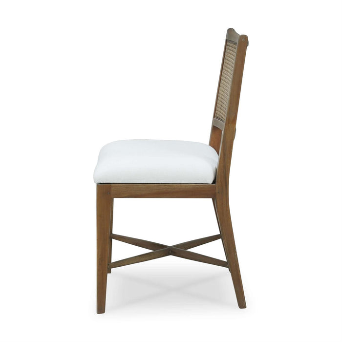 Bramble - Dulwich Dining Chair in Straw Wash w/ Arctic White Performance Fabric (Set of 2) - 76450STWSF204----